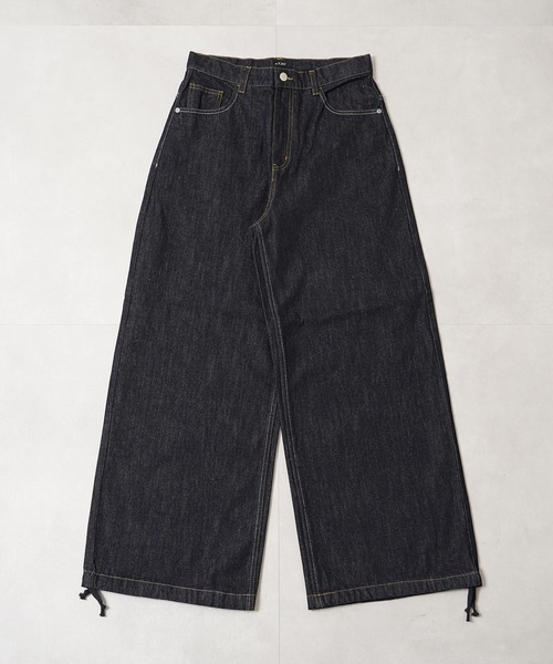ワイドパンツ ジーンズ 13oz リベット使い リジッドデニム / Rivet