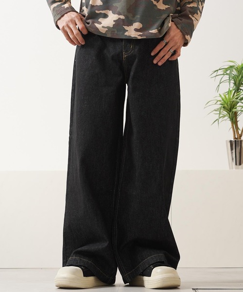 ワイドパンツ ジーンズ 13oz リベット使い リジッドデニム / Rivet 