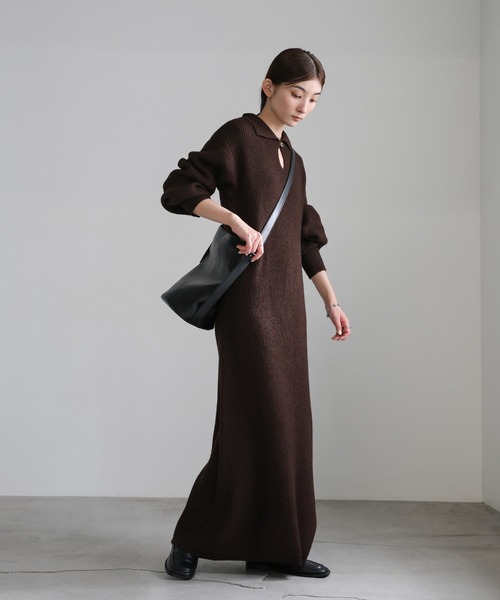 select MOCA(セレクトモカ) ニットワンピース LARGE ブラウン select MOCA(セレクトモカ) ニットワンピース LARGE ブラウン