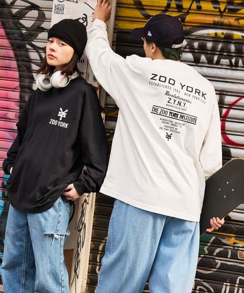 「ZOO YORK」 長袖Tシャツ L ブラック メンズ_画像2