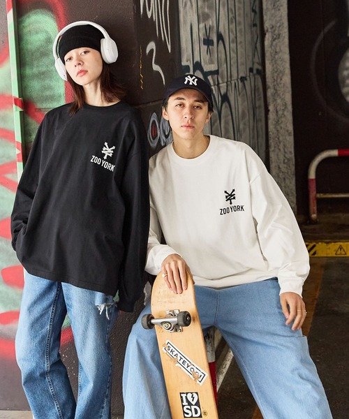 「ZOO YORK」 長袖Tシャツ L ブラック メンズ_画像3