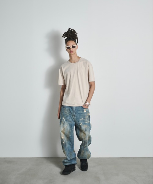 BLANK HOTEL ワイドパンツ ジーンズ Straight Leg Painter Jean Blank デニムパンツ
