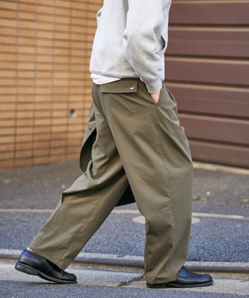 BUDSPOOL 1タック スラックス XXL ワイドスラックス グレー 舐達麻 BROKEN BASE（ブロークンベース） スラックス タックワイドスラックス