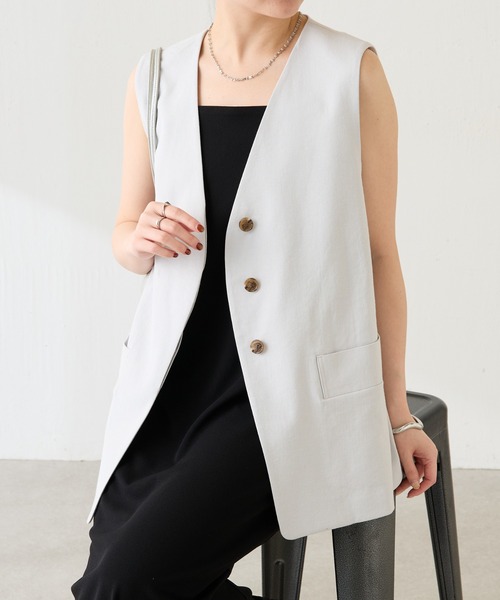 【美品】ガリャルダガランテ　テーラードジレ　モカ ガリャルダガランテ GALLARDAGALANTE テーラードジレ （mocha