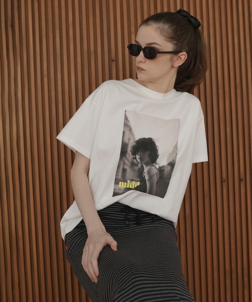 Mili affinity tシャツ 半袖 オーバーサイズフォトプリントTシャツ