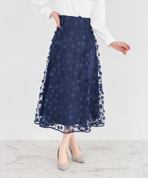 tocco closet（トッコ クローゼット） スカート 立体フラワーモチーフ