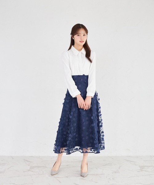 tocco closet（トッコ クローゼット） スカート 立体フラワーモチーフ
