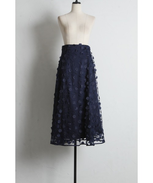 tocco closet（トッコ クローゼット） スカート 立体フラワーモチーフ