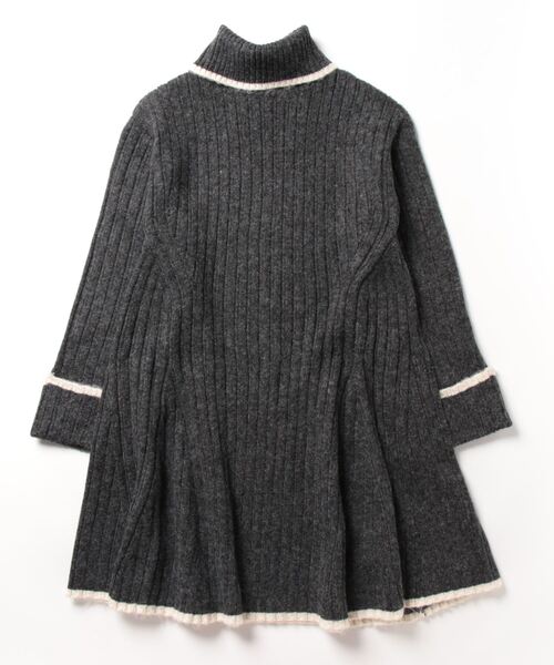 「31 Sons de mode」 ニットワンピース 36 チャコールグレー レディース_画像2