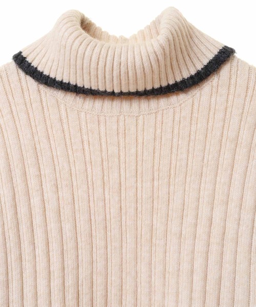 「31 Sons de mode」 ニットワンピース 36 チャコールグレー レディース_画像3