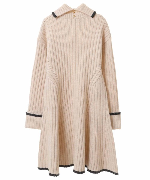 「31 Sons de mode」 ニットワンピース 36 チャコールグレー レディース_画像6