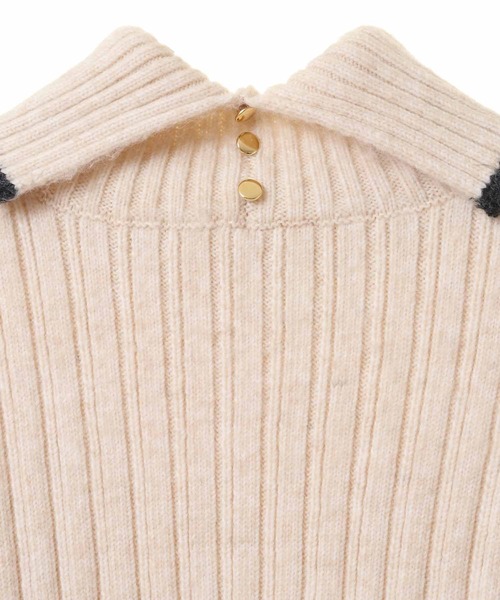 「31 Sons de mode」 ニットワンピース 36 チャコールグレー レディース_画像7