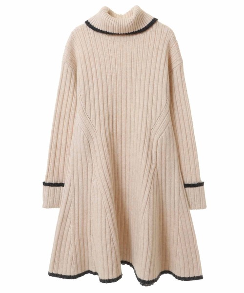 「31 Sons de mode」 ニットワンピース 36 チャコールグレー レディース_画像8