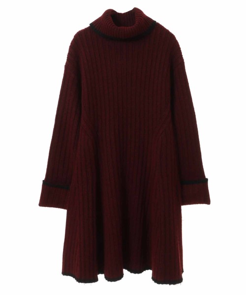 「31 Sons de mode」 ニットワンピース 36 チャコールグレー レディース_画像9