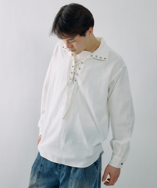 【美品】ジャーナルスタンダード　ワイドロンストレースアップシャツ JOURNAL STANDARD - JOURNAL STANDARD ワイドロンストレースアップN/S