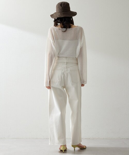 WhimGazette メッシュプルオーバー 25SS モカ ウィムガゼット Whim Gazette（ウィムガゼット）の「メッシュプルオーバー（ニット
