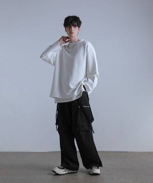 「LILL」 長袖Tシャツ S ホワイト メンズ_画像6