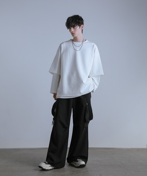 「LILL」 長袖Tシャツ S ホワイト メンズ_画像7