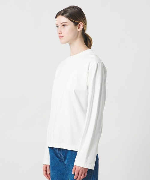 専用　新品未使用　ロエフカットソーホワイト LOEFF（ロエフ） tシャツ 「LOEFF」スビンコットン ロングスリーブ