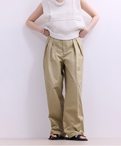 未使用toh design works. anemoneエッグパンツ/ベージュ系 ADAM ET ROPE'（アダムエロペ） パンツ 「WEB限定」ワイドレッグ