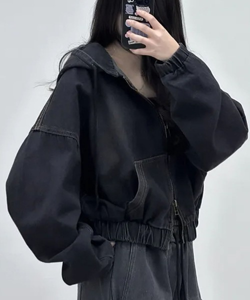 「GLAMOROUS JANE」 デニムジャケット FREE ブラック レディース_画像5