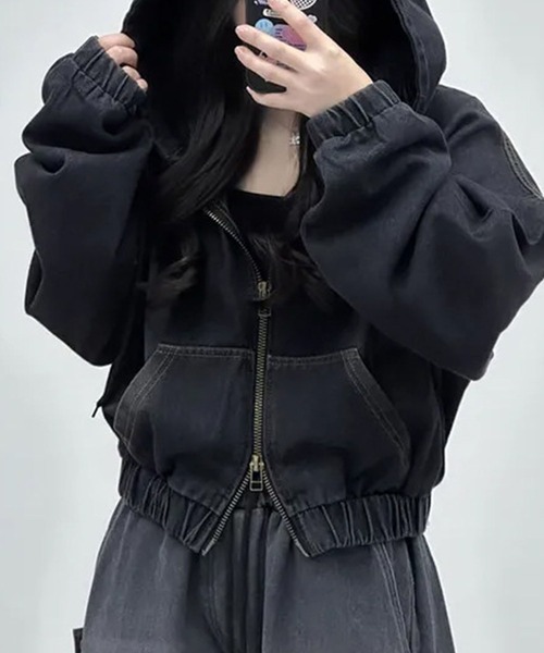 「GLAMOROUS JANE」 デニムジャケット FREE ブラック レディース_画像6