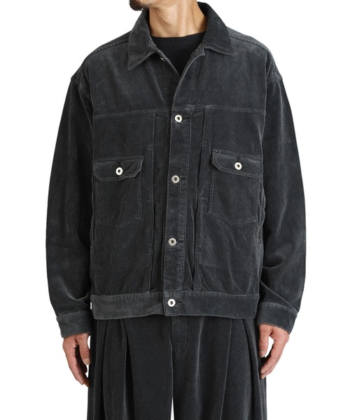ブルゾン アウター is-ness / イズネス：CORDUROY TRUCKER JACKET：1006AWJK02-25AW「NOA」 メンズの画像