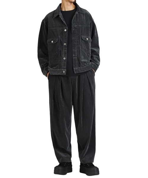 ブルゾン アウター is-ness / イズネス：CORDUROY TRUCKER JACKET：1006AWJK02-25AW「NOA」 メンズの画像