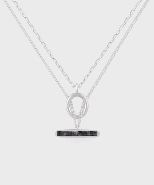 Paul Smith（ポール・スミス） ネックレス ラルビカイト Tバー ダブル
