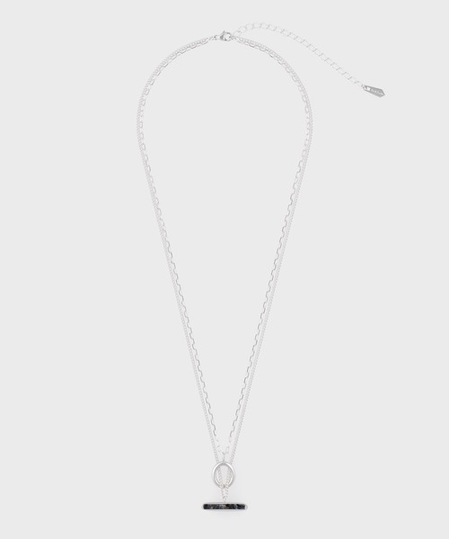 ネックレス ラルビカイト Tバー ダブルチェーン ネックレス「160919 210L」 メンズの画像