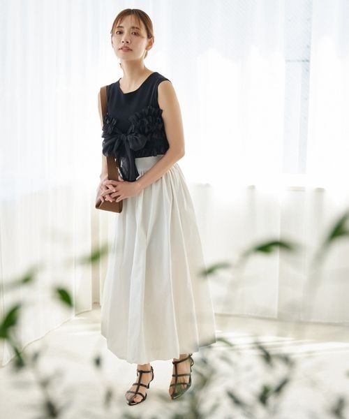「mysty woman」 ノースリーブニット FREE オフホワイト レディース_画像4