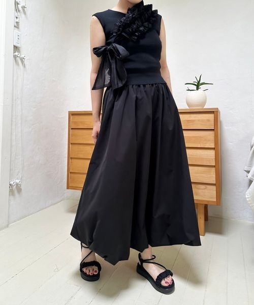 「mysty woman」 ノースリーブニット FREE オフホワイト レディース_画像9