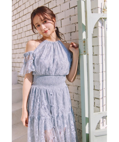 rienda（リエンダ） ワンピース 「森香澄さん着用」2WAYホルターネック