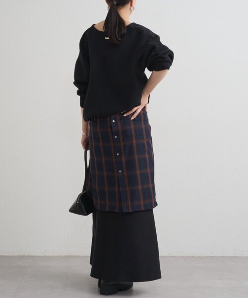 「LOUNGEDRESS」 ニットスカート FREE ブラック レディース_画像6