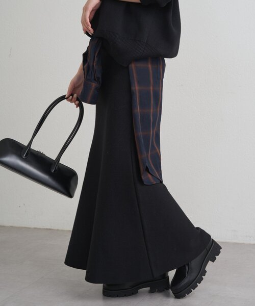 「LOUNGEDRESS」 ニットスカート FREE ブラック レディース_画像8