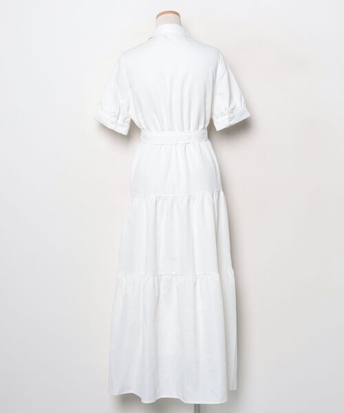 「junoah」 シャツワンピース MEDIUM ホワイト レディース_画像2