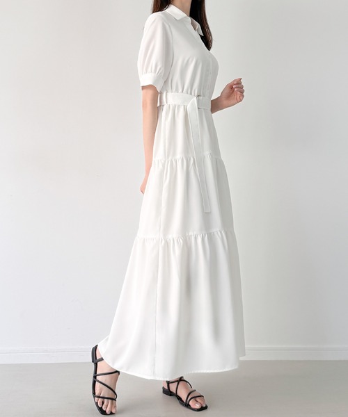 「junoah」 シャツワンピース MEDIUM ホワイト レディース_画像5