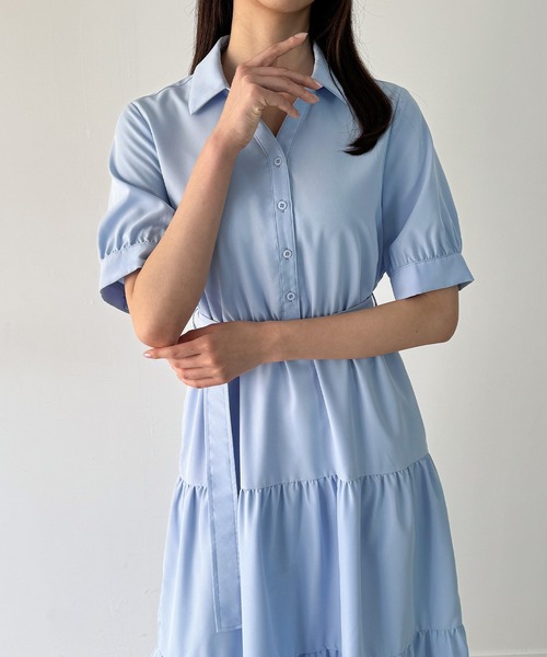 「junoah」 シャツワンピース MEDIUM ホワイト レディース_画像9