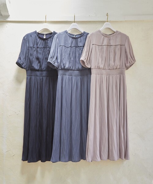 「ANY SIS」 半袖ワンピース 2 ネイビー レディース_画像6