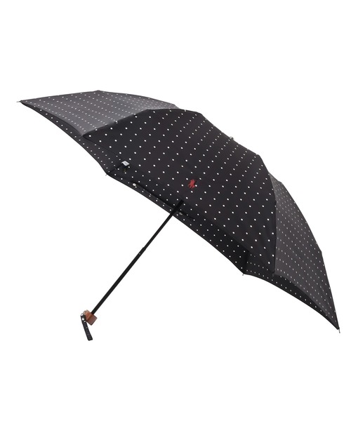 新品•タグ付き　Ralph Lauren 晴雨兼用 折りたたみ傘 ドット柄　黒 POLO RALPH LAUREN（ポロ・ラルフローレン） ラルフローレン