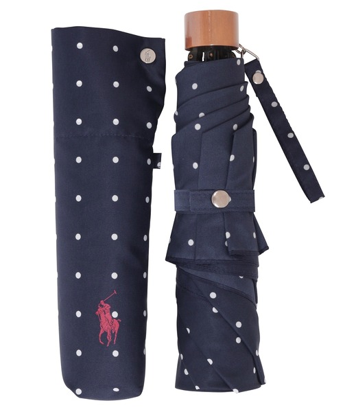ラルフローレン 折りたたみ傘 折り畳み 折りたたみ傘 雨傘 ”ドット ロゴ” レディース メンズ | POLO RALPH LAUREN | 23