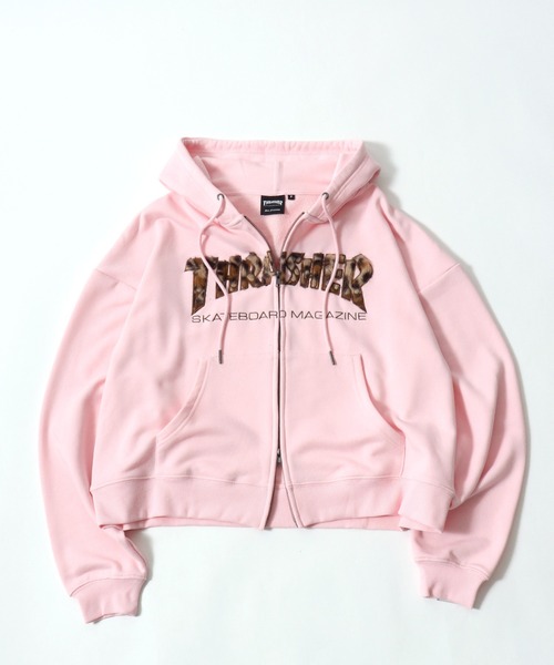 「THRASHER」 ジップアップパーカー L ブラック メンズ_画像4