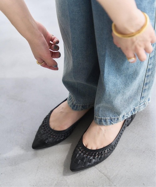 「LE TALON」 フラットパンプス 25.5cm シルバー レディース_画像4
