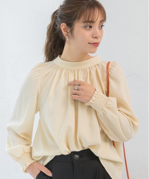 「ad thie」 長袖ブラウス LARGE オフホワイト レディース_画像5