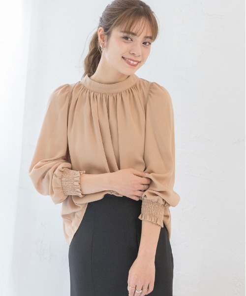 「ad thie」 長袖ブラウス LARGE オフホワイト レディース_画像8