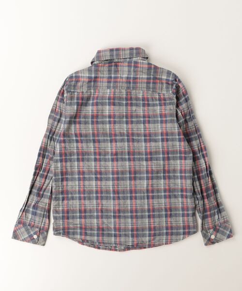 「JOEY HYSTERIC」 「KIDS」チェック柄長袖シャツ L ブルー キッズ_画像2