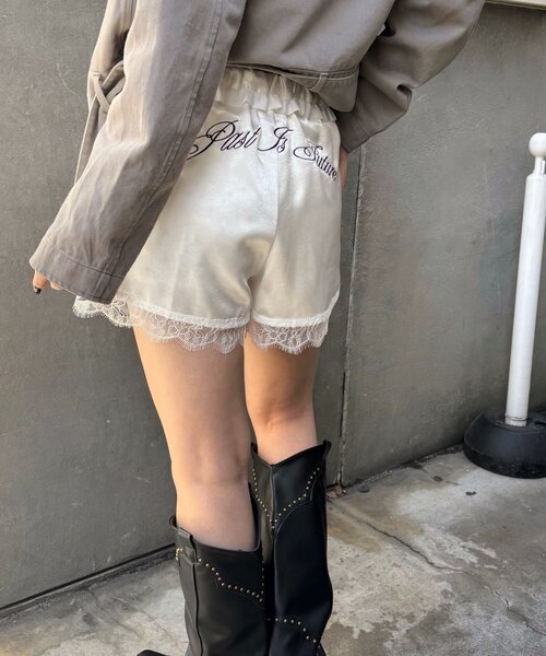 「WHO'S WHO gallery」 ハーフパンツ FREE オフホワイト レディース_画像4