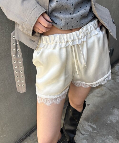 「WHO'S WHO gallery」 ハーフパンツ FREE オフホワイト レディース_画像6