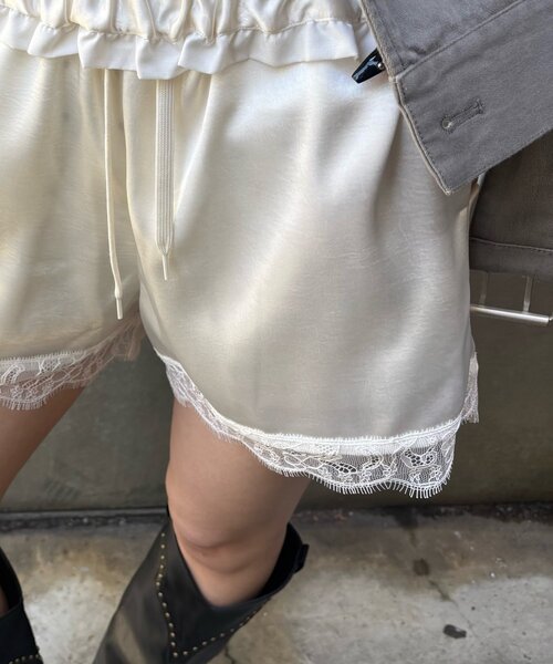 「WHO'S WHO gallery」 ハーフパンツ FREE オフホワイト レディース_画像8