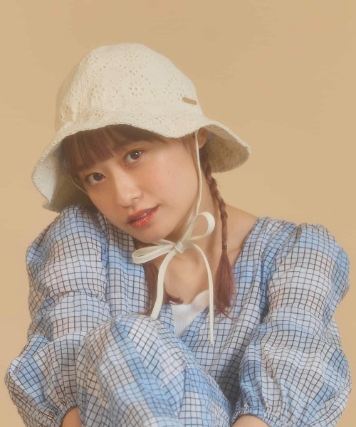 「kaorinomori」 ハット M/57.5cm ブルー レディース_画像9